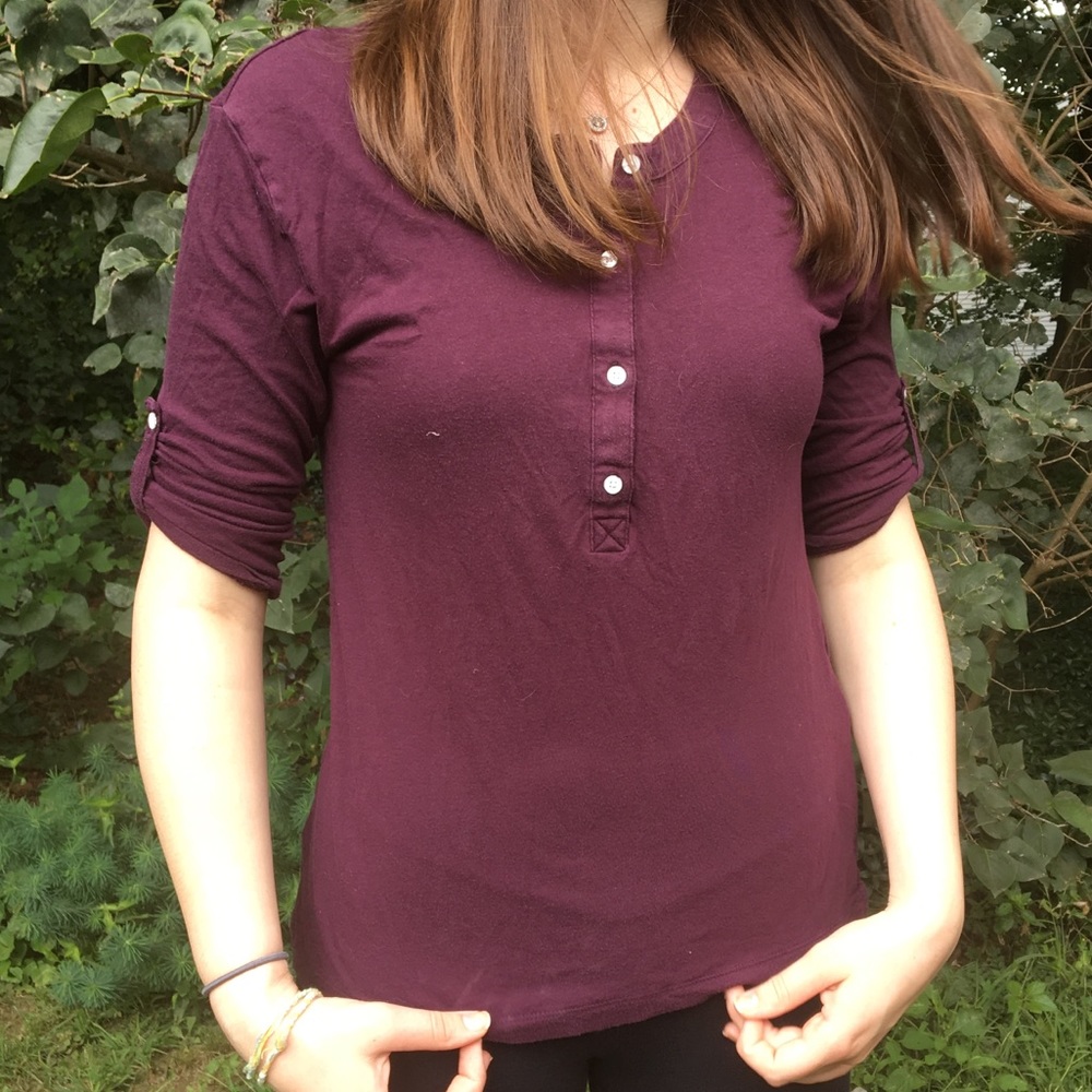 Quarter Button Top